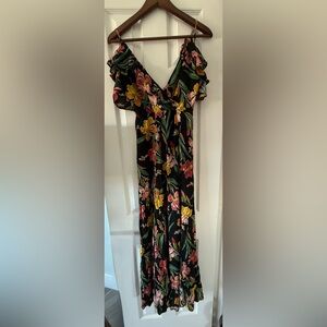 Privacy Please Black Floral Maxi Dress
